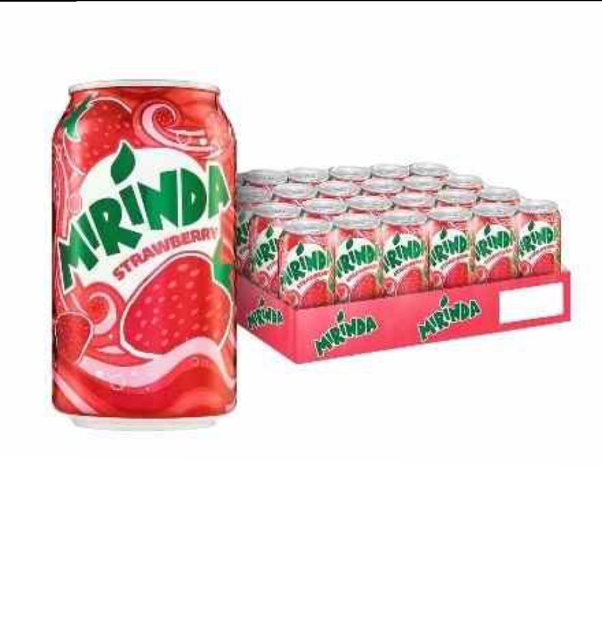 Miranda Strawberry Soft Drink - Carton of 24 x 320ml Cans