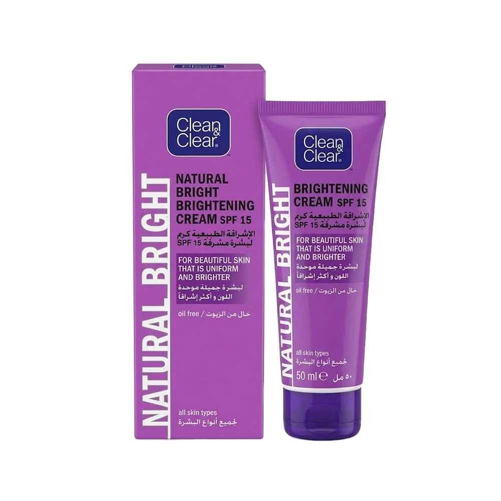 Clean & Clear Natural Radiance Cream with Sunscreen - 50ml