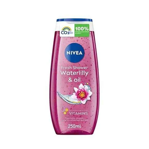 NIVEA Refreshing Shower Gel with Water Lily and Oil for Nighttime Skin Care - 250ml