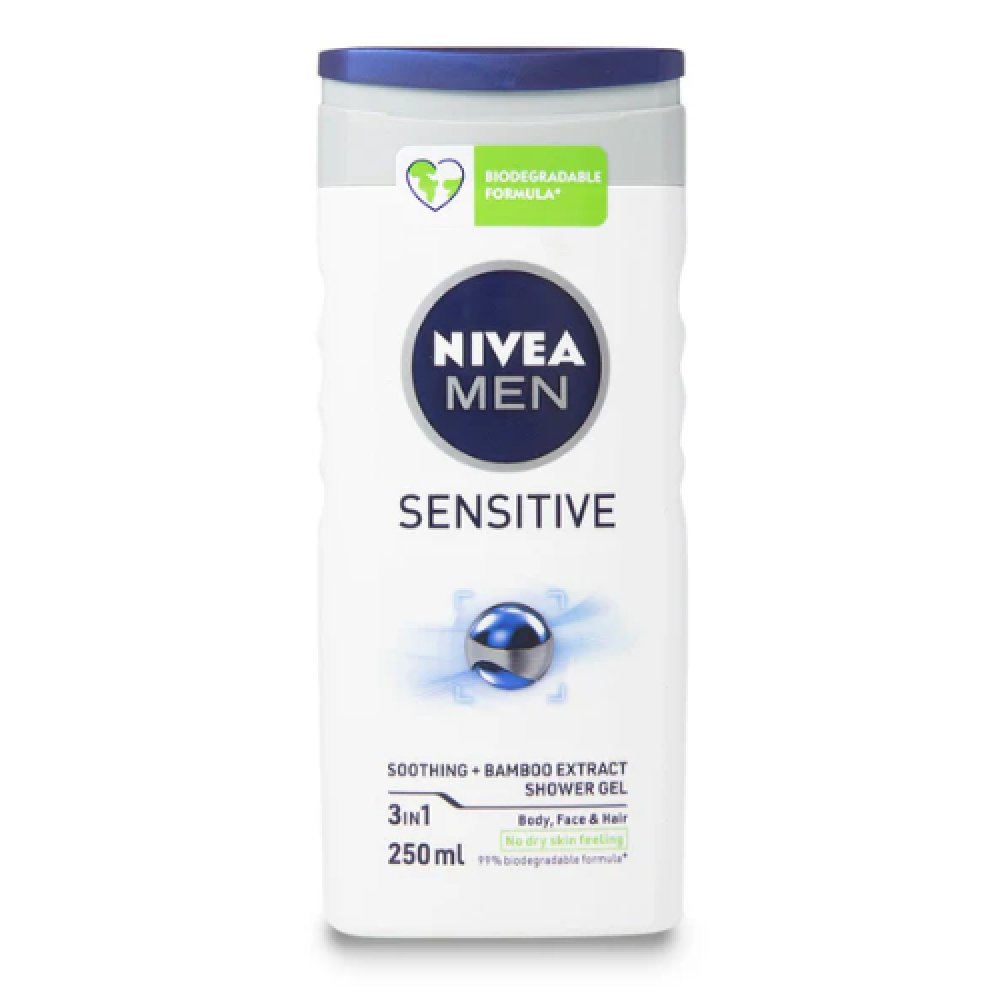 NIVEA Sensitive Men's Shower Gel for Sensitive Skin 250ml