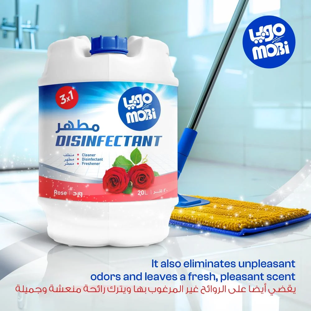 Moby Disinfectant and Floor Cleaner with Rose Scent 20L