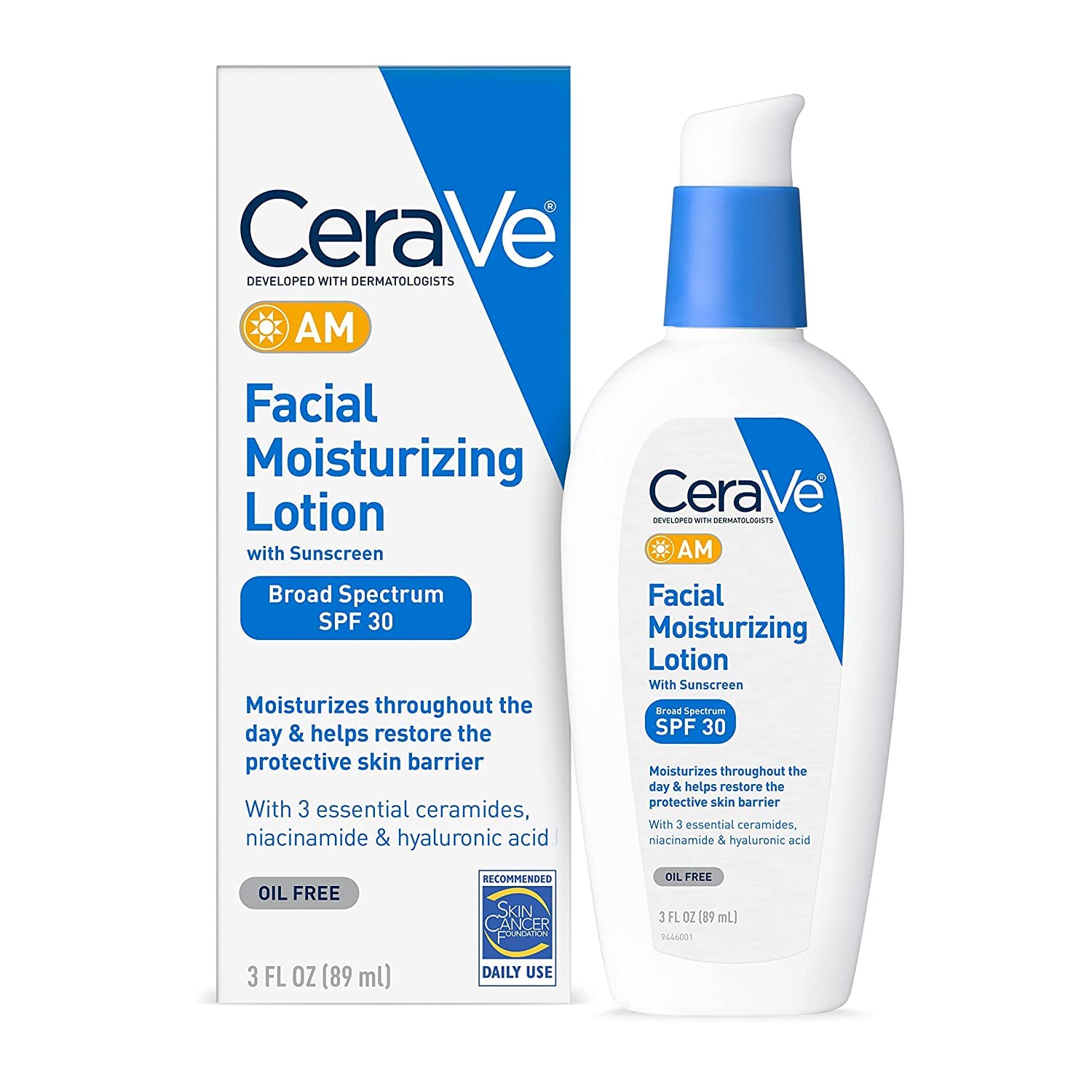 لوشن ترطيب الوجه النهاري من سيراف 89مل - 30spf