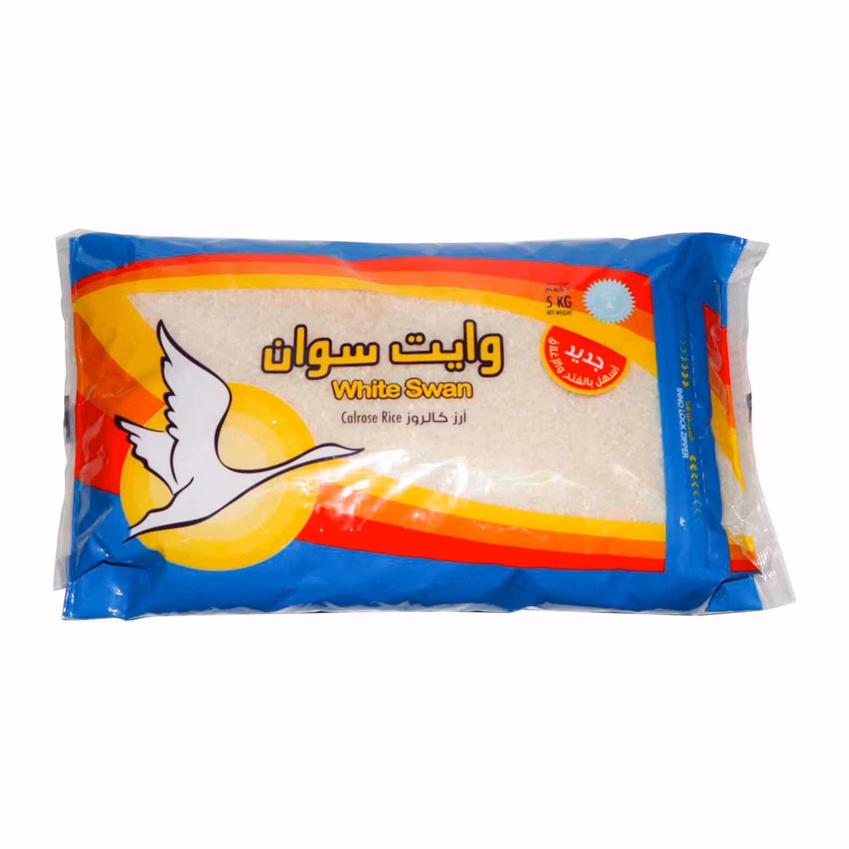 وايت سوان أرز متوسط الحبة أبيض 4.5 كجم