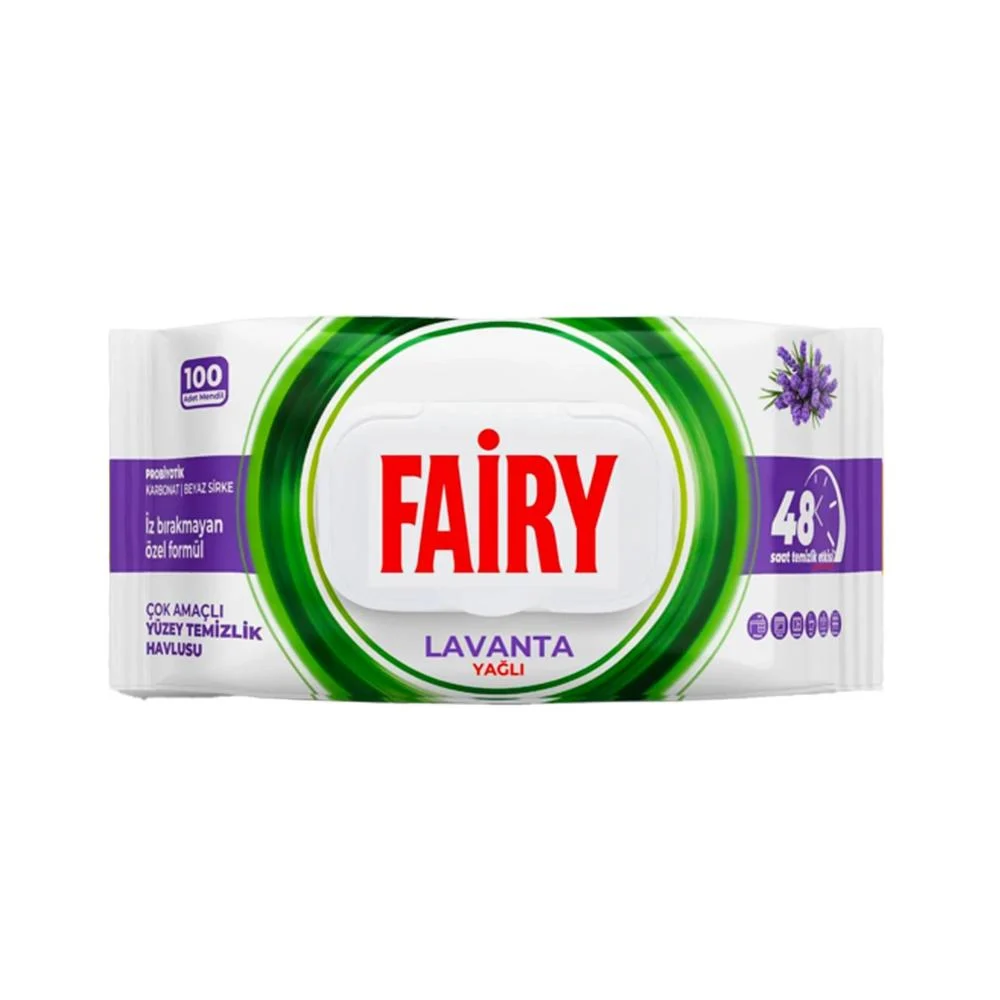 Fairy Surface & Floor Wipes with Lavender Scent – ​​1 Pack x 100 Wipes
