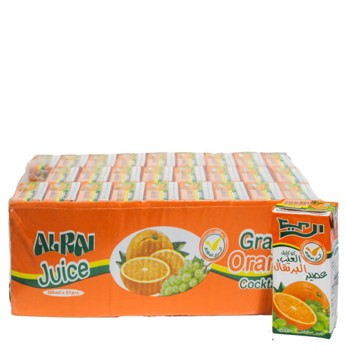 كرتون عصير الري كوكتيل العنب والبرتقال 125ملي * 24 حبة