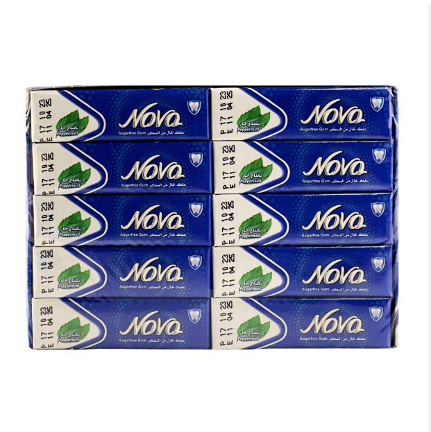 علك نوفا نعناع حار خالي من السكر 20*230 جرام