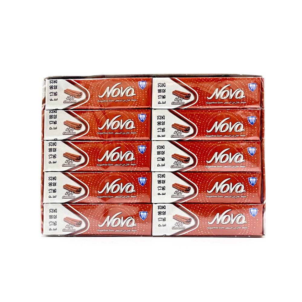 علك نوفا بالقرفة خالي من السكر 20*230 جرام