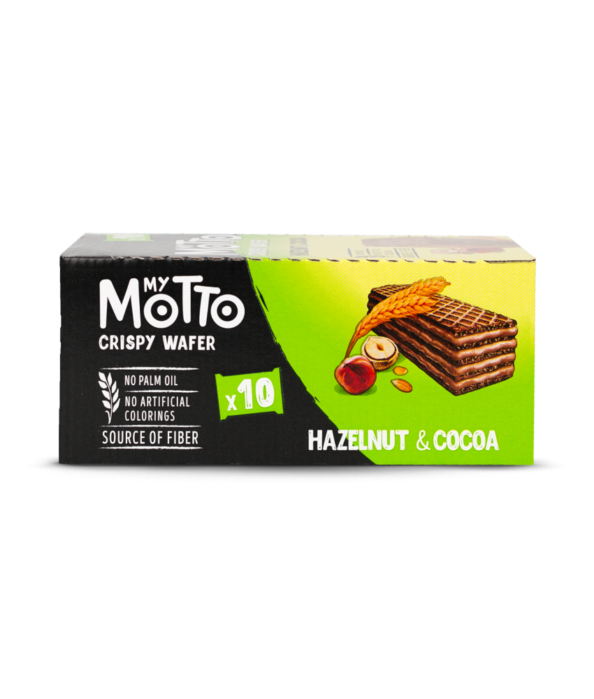 ويفر ماي موتو بطعم الشوكولاته  بالبندق 10 حبات * 30 جرام