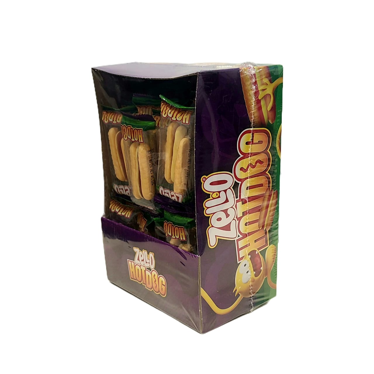 حلوى جيلي هوت دوج زيلو علبة 36* 12ج