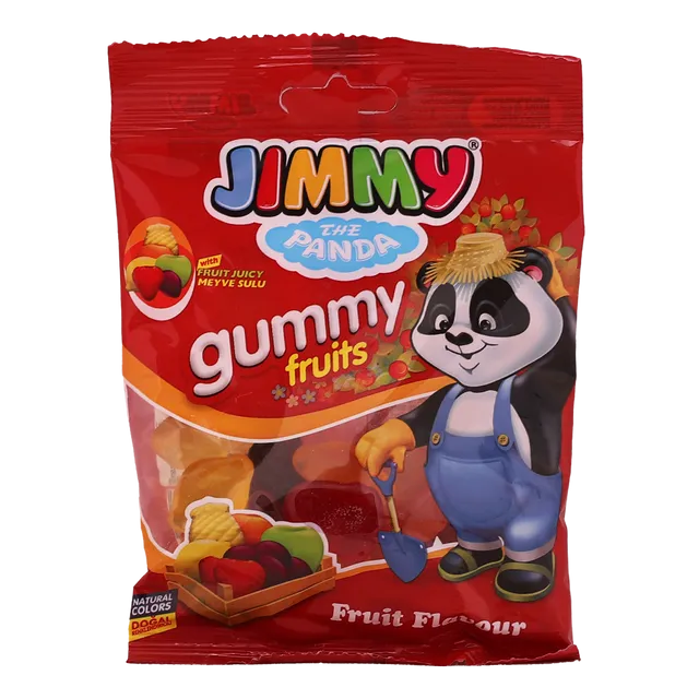 حلوى جيلي بعصير الفواكة  الاحمر من جيمي 80 ج