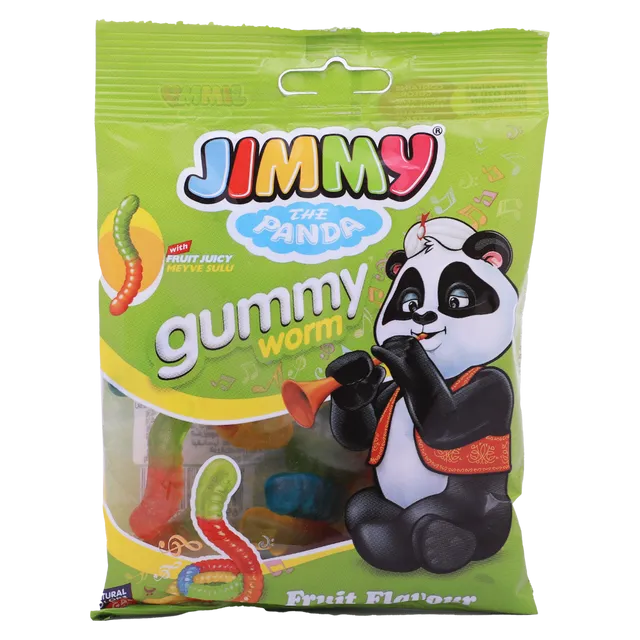 حلوى جيلي بعصير الفواكة الاخضر من جيمي 80 ج