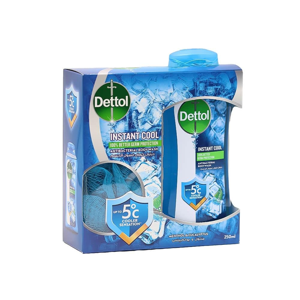 ديتول كوول غسول جسم بالنعناع  مع ليفة  250مل