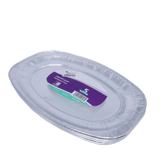 عرض 5 حبات صحن بيضاوي قصدير طول 3مويل 201 الجوهرة