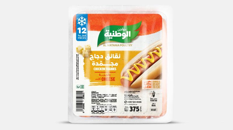 نقانق دجاج مجمد بالجبنة من الوطنية 375 ج