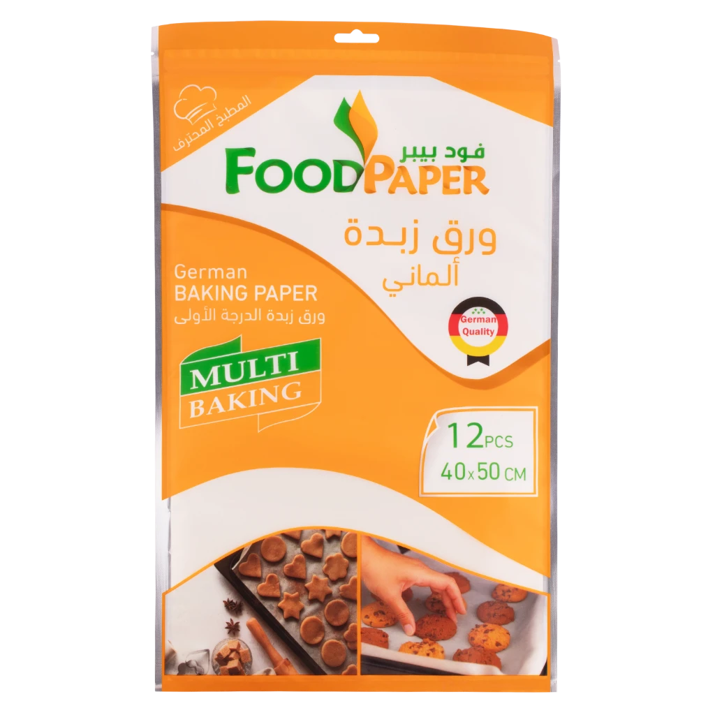 German rectangular baking paper from Food Paper, 12 pieces, 40*50 cm