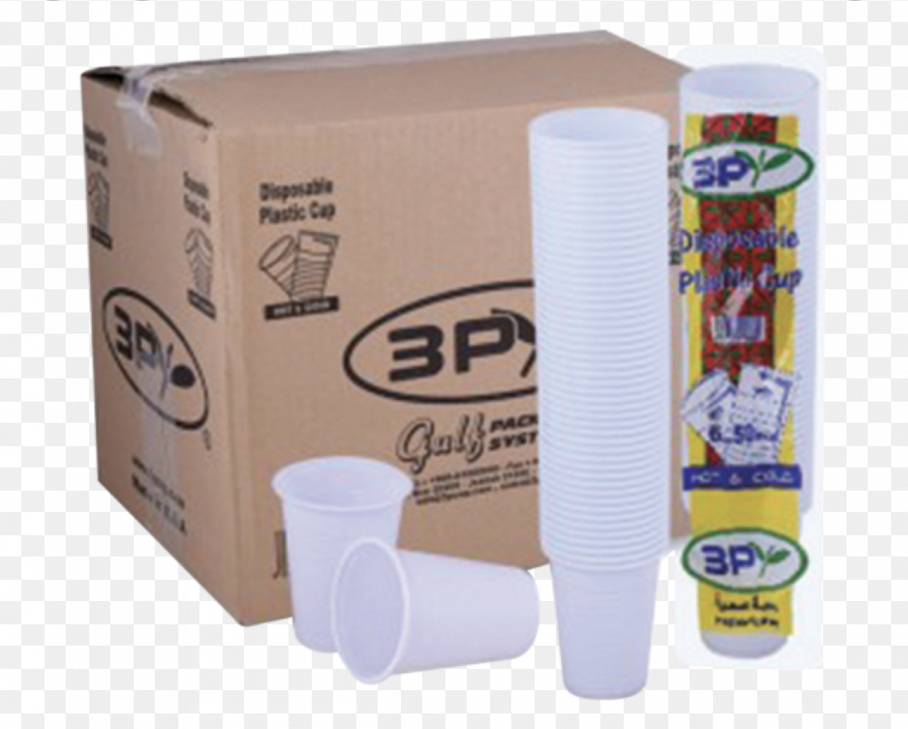Carton of plastic cups, 20 packs * 50 cups