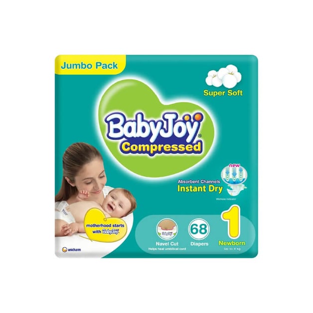 ( Baby Joy Box No. 1 Newborn Diapers, ( 2 * 68 Diapers