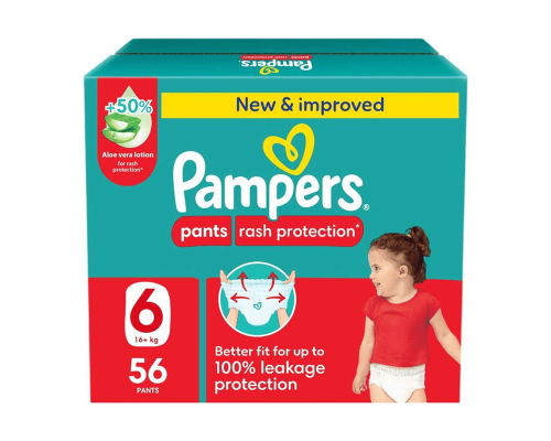 Pampers Pants Box Size 6 Diapers, 56 count